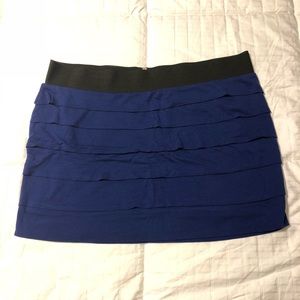 Royal Blue Express Layered Mini Skirt